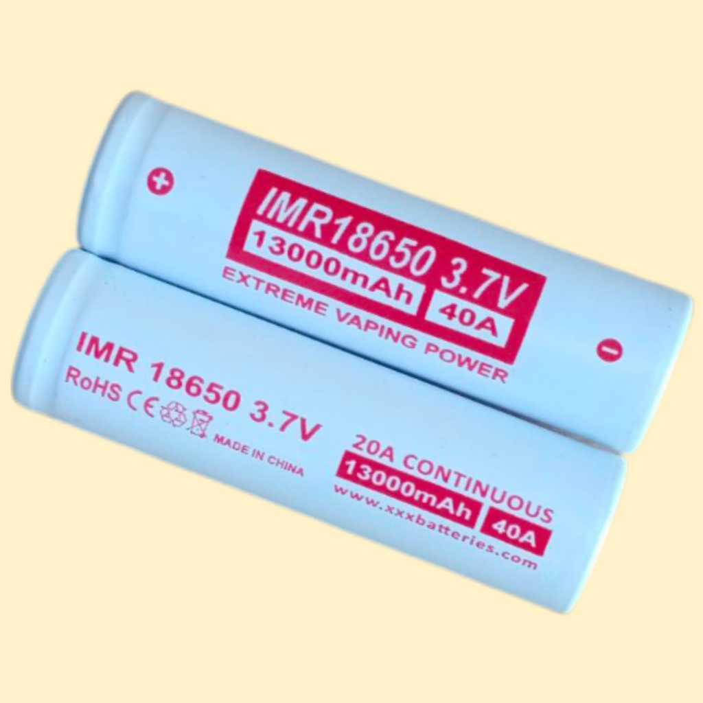 Mitsuyama_ Baterai Charger Atau Baterai Cas Li-Ion Imr 18650 Putih 4.2Volt 13000Mah Isi 2 Pcs