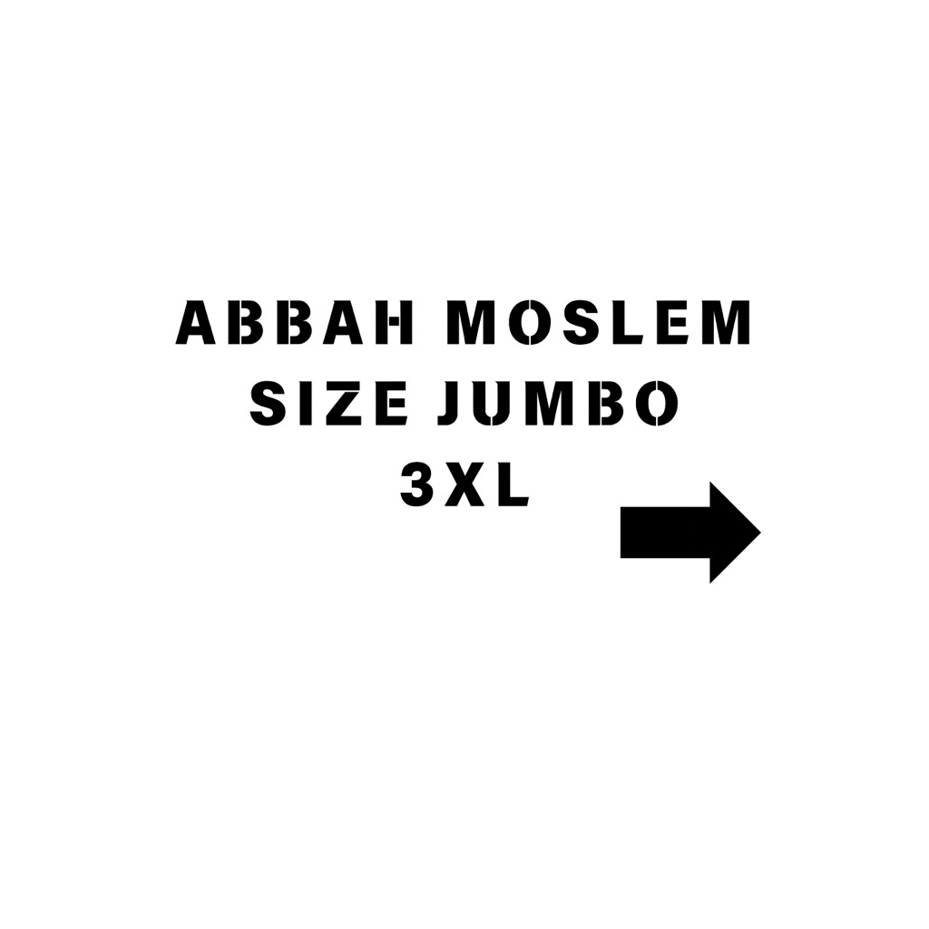 ABBAH MOSLEM SIZE JUMBO 3XL | Kemeja Koko Casual lengan panjang manset