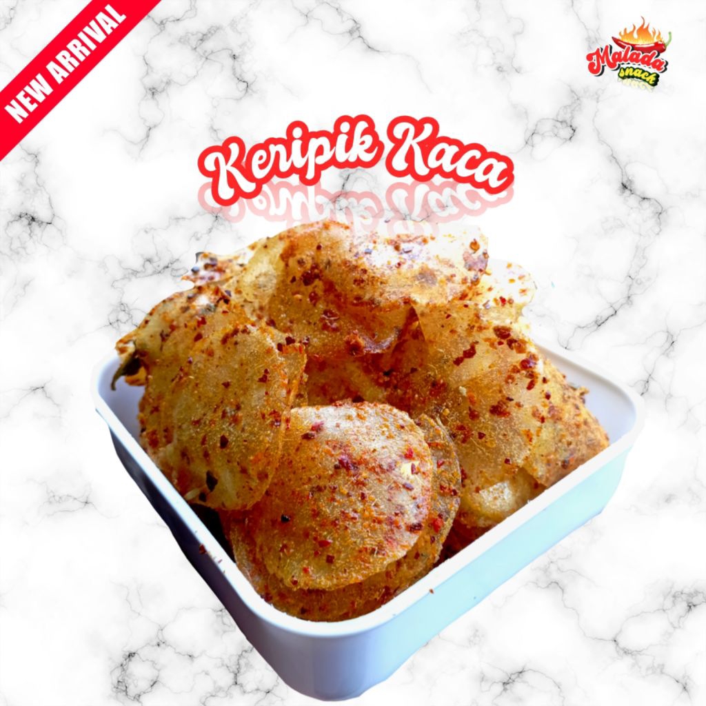 

Keripik Kaca 100gr / Pedas/Original/Dll/Tipis Renyah - Malada Snack