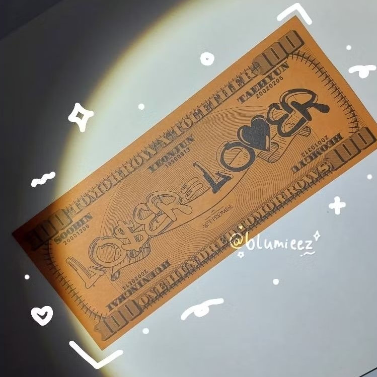 [READY] 2 lembar dollar loser lover lolo txt act:promise confetti