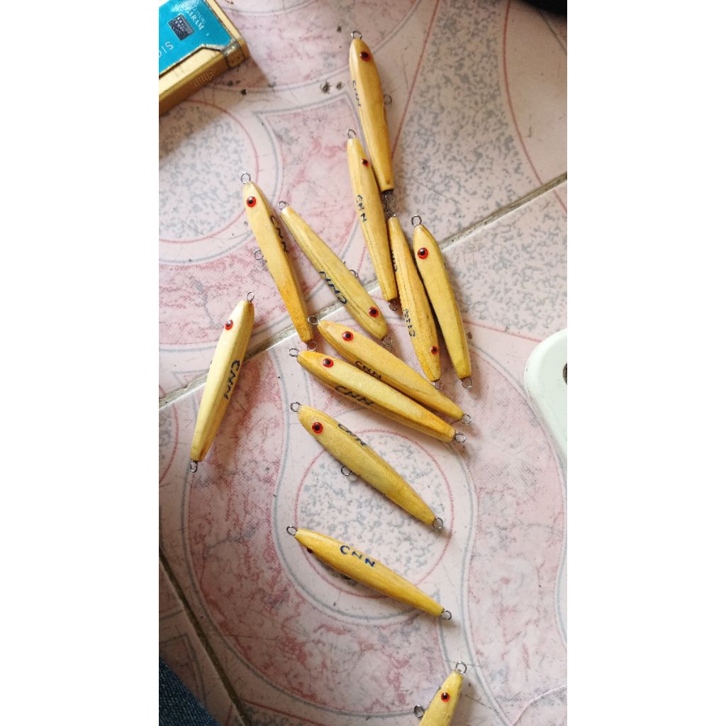 CNN lure (umpan kayu swimbait, stickbait dan pencil mini 3-6 gram bahan kayu)