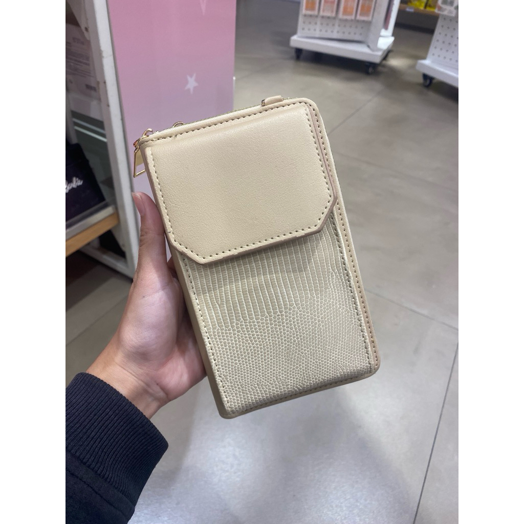 Miniso - Animal Print Crossbody Phone Bag (Beige)