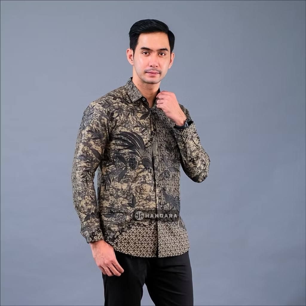 KEMEJA BATIK PRIA LENGAN PANJANG PAKAIAN PRIA KEMEJA KERJA SERAGAM KERJA BAJU BATIK MOTIF TERBARU