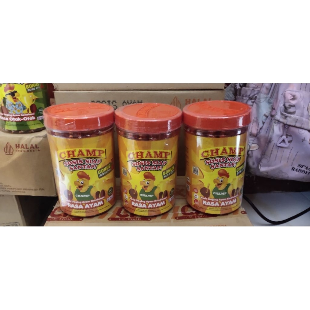 

Champ Sosis Ayam Siap Santap Isi 24 + 2. 3Toples