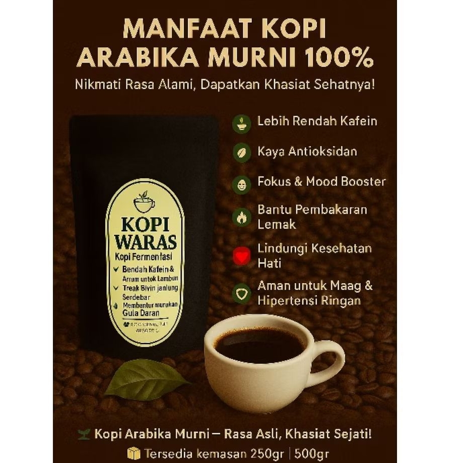 

KOPI ARABIKA FULL 100% KOPI DIET KOPI MOOD BOSSTER KOPI KESEHATAN