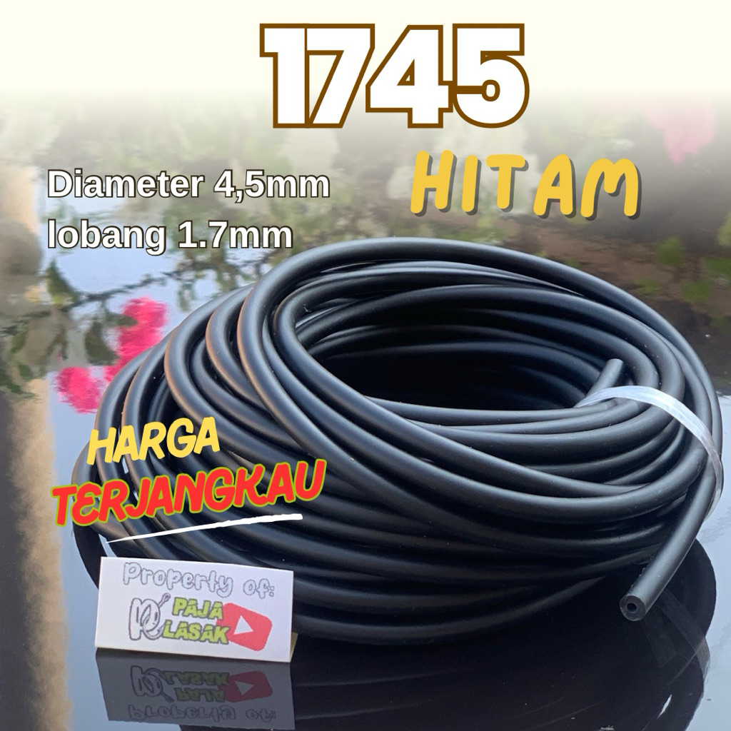 Karet ketapel Ikan 1745 4,5mm Warna HITAM bisa juga untuk panah ikan