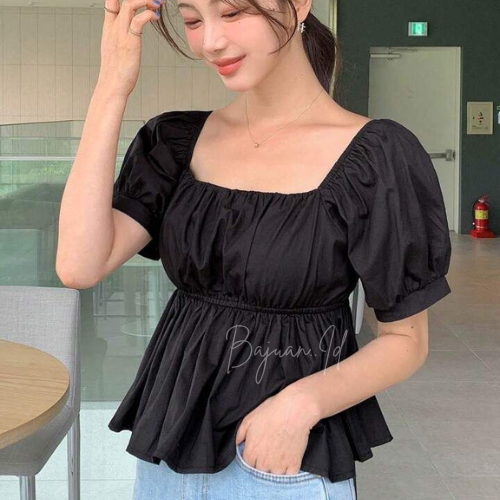 Noe Blouse | Atasan Wanita Big Size | Blouse Korea Style | Katun Rayon Premium | Atasan Wanita Big S