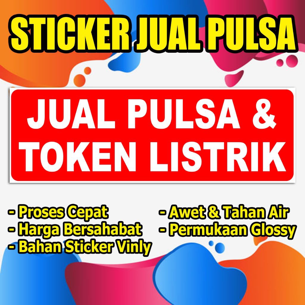 

STIKER JUAL PULSA DAN TOKEN LISTRIK