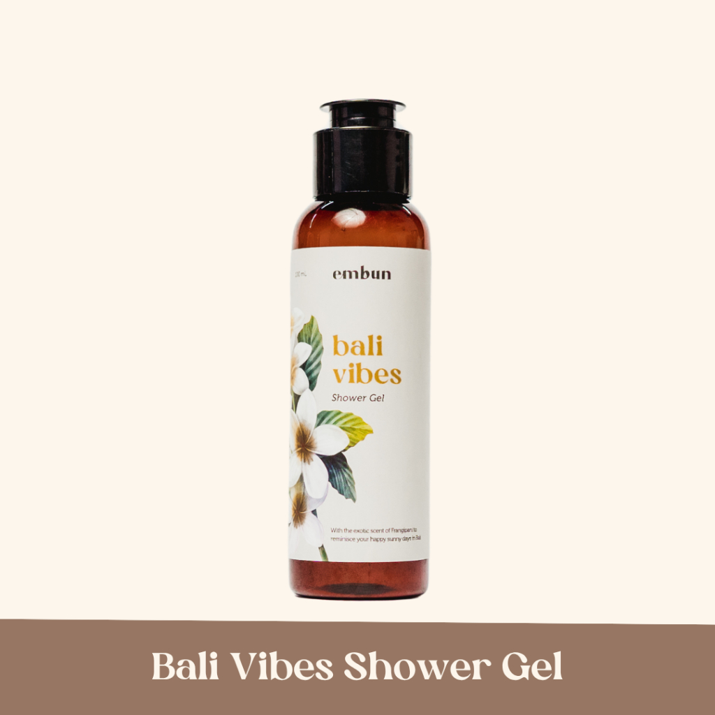 EMBUN Shower Gel Bali Vibes 100 ml & 250 ml - Sabun Mandi Alami dengan Minyak Esensial Aromaterapi B