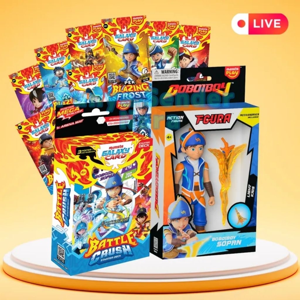 Boboiboy Galaxy Card Pek Blazing Frost/Starter Deck Battle Crush