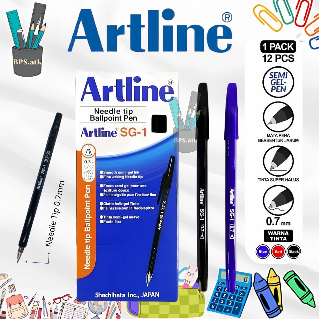 

(12 pcs) ARTLINE Pulpen Ballpoint Pena Pen 0.7 mm EGB-SG1 Pulpen Jarum Besi