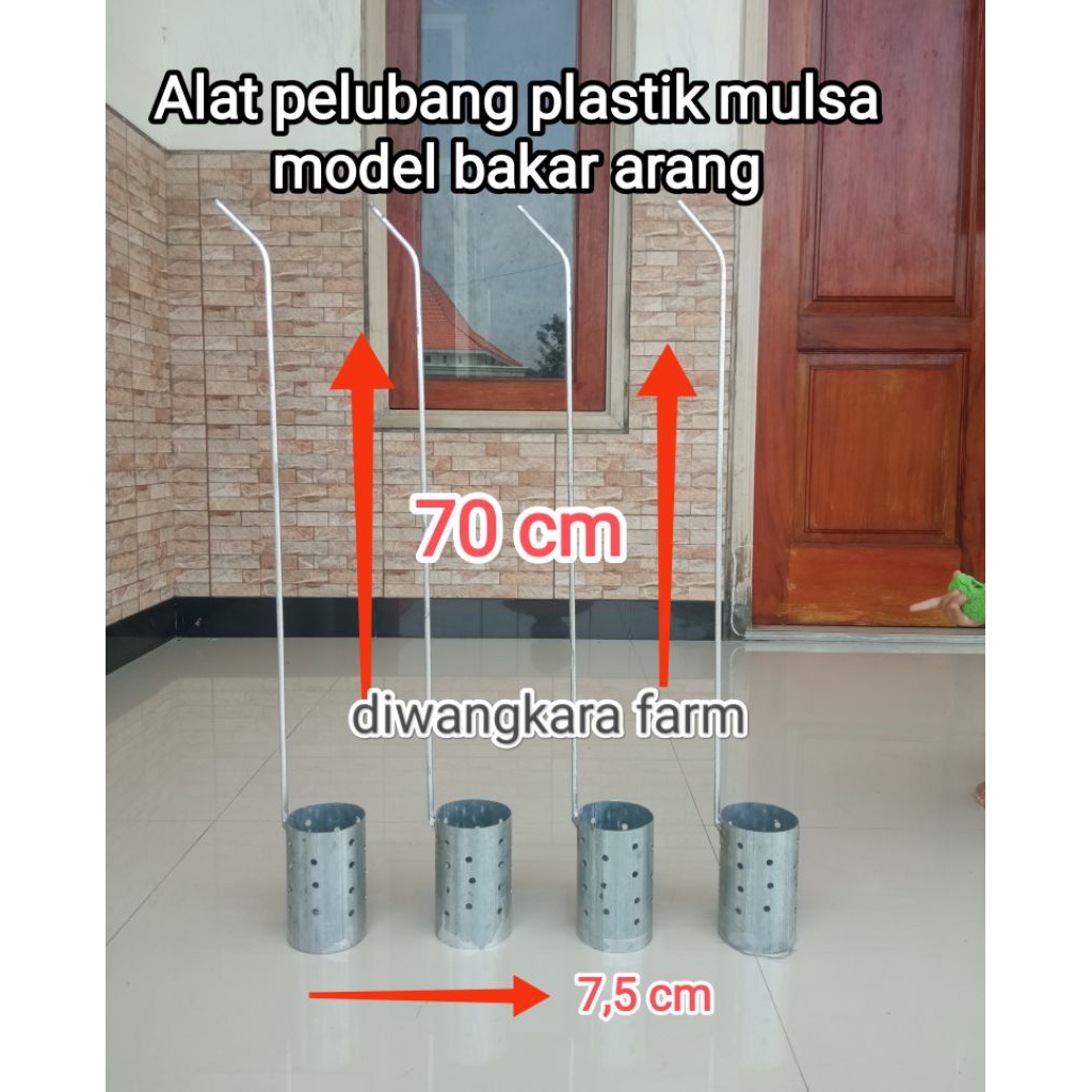 Alat plong mulsa/pelubang mulsa/pembolong mulsa model bakar arang diameter 7,5cm