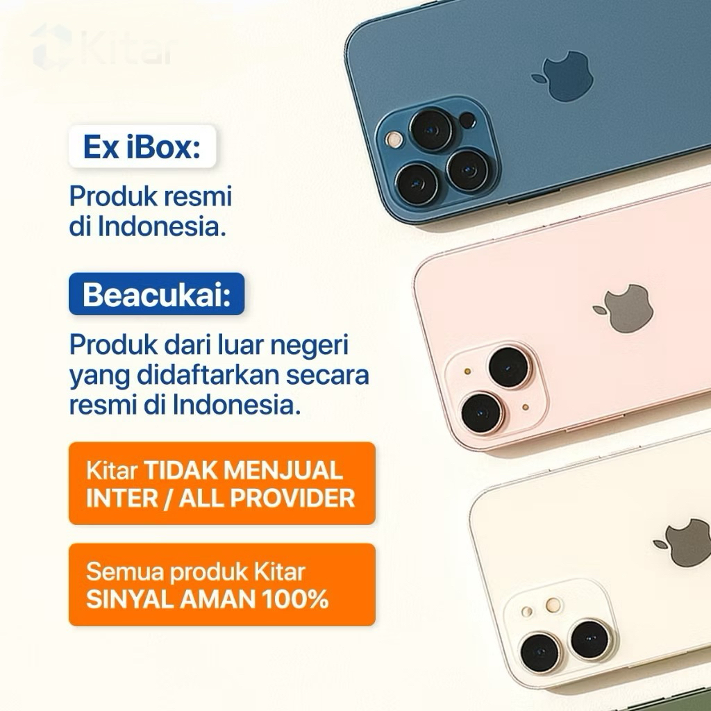 iPhone 15 Pro | 15 Pro Max ex iBox Beacukai IMEI Permanen Garansi 12 Bln 100% Original Second Resmi 