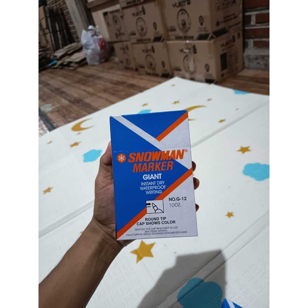 

SNOWMAN PERMANENT MARKER G12 HITAM SPIDOL PERMANEN