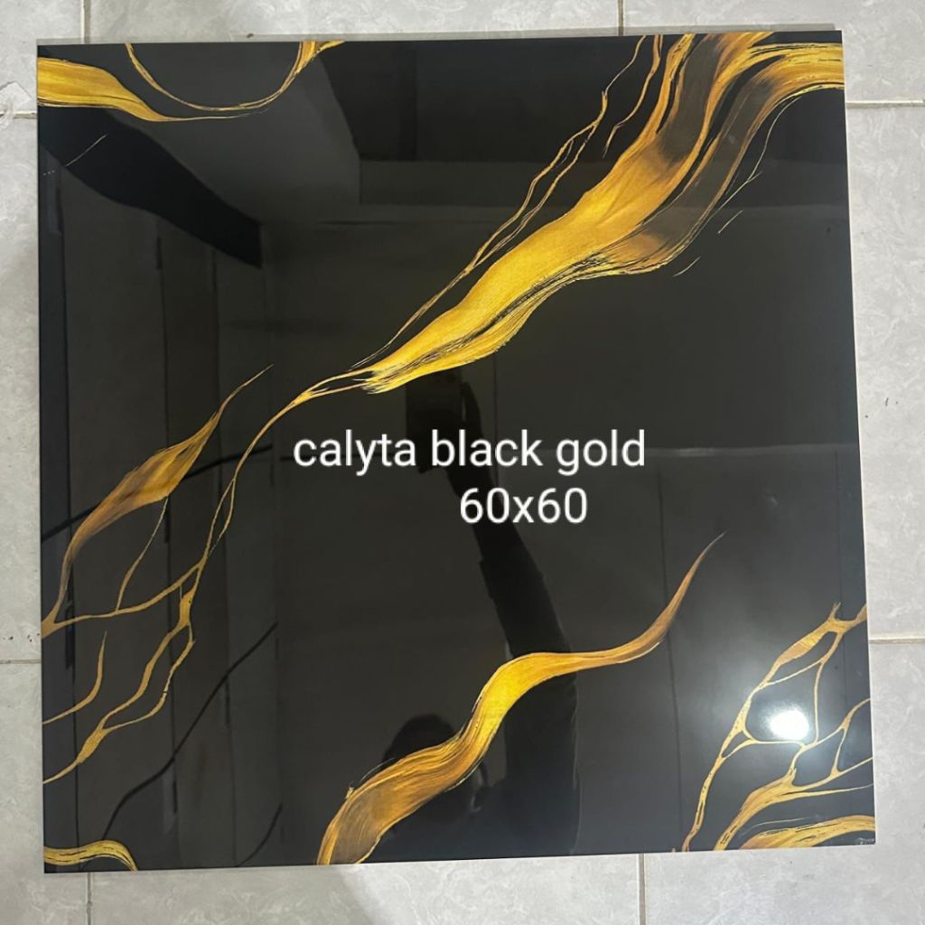 Granite 60x60 Calyta Black Gold Concord | Glazed Polished
