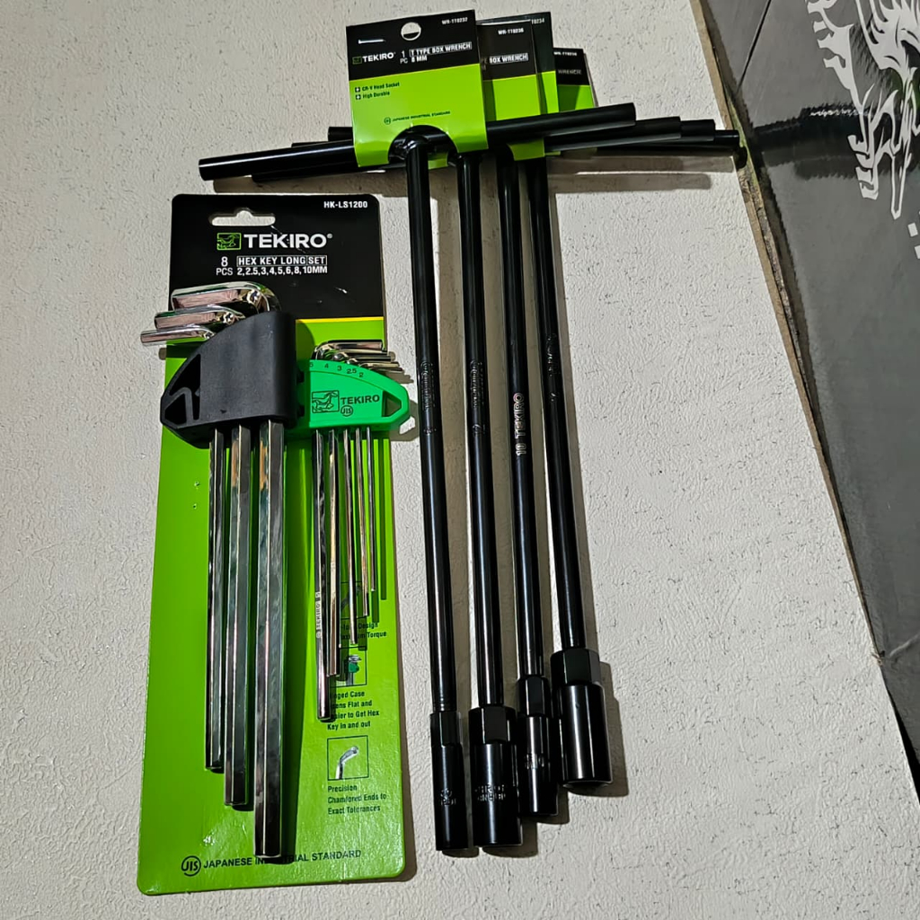 TEKIRO Kunci T 4pcs 8-10-12-14mm + Kunci L Set Tekiro 8pcs Kunci L Tekiro Panjang Tekiro Original