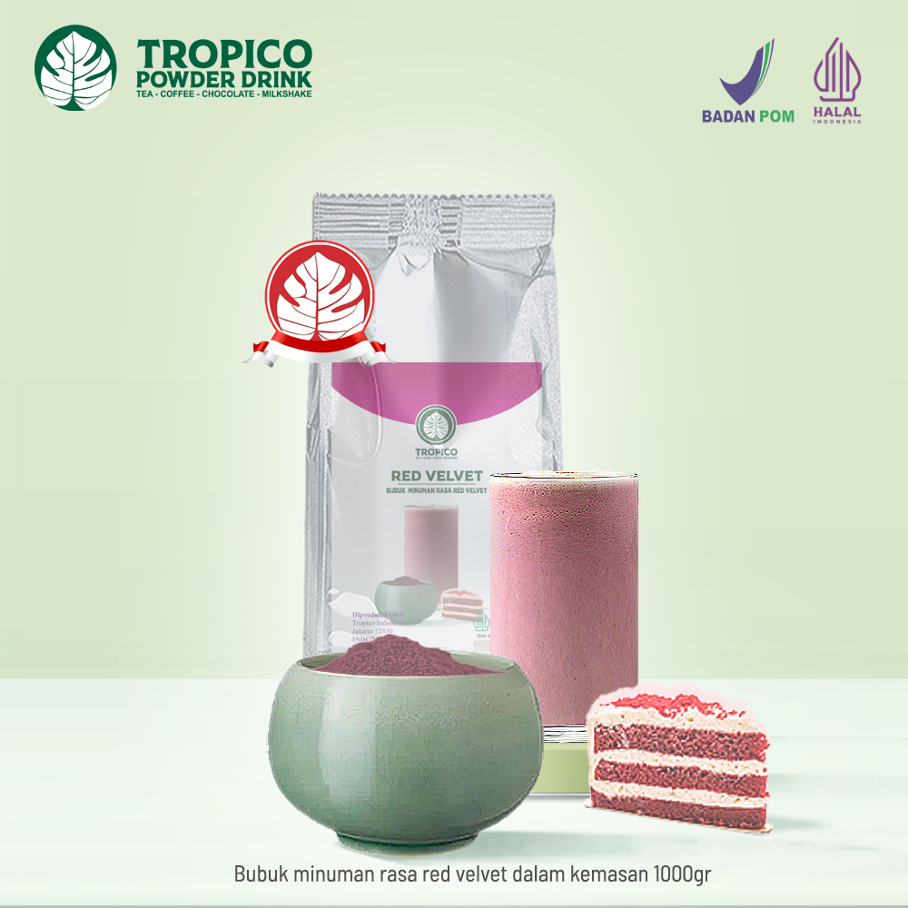 

Bubuk Minuman Rasa Red Velvet - Red Velvet Powder Drink - Tropico Power Drink