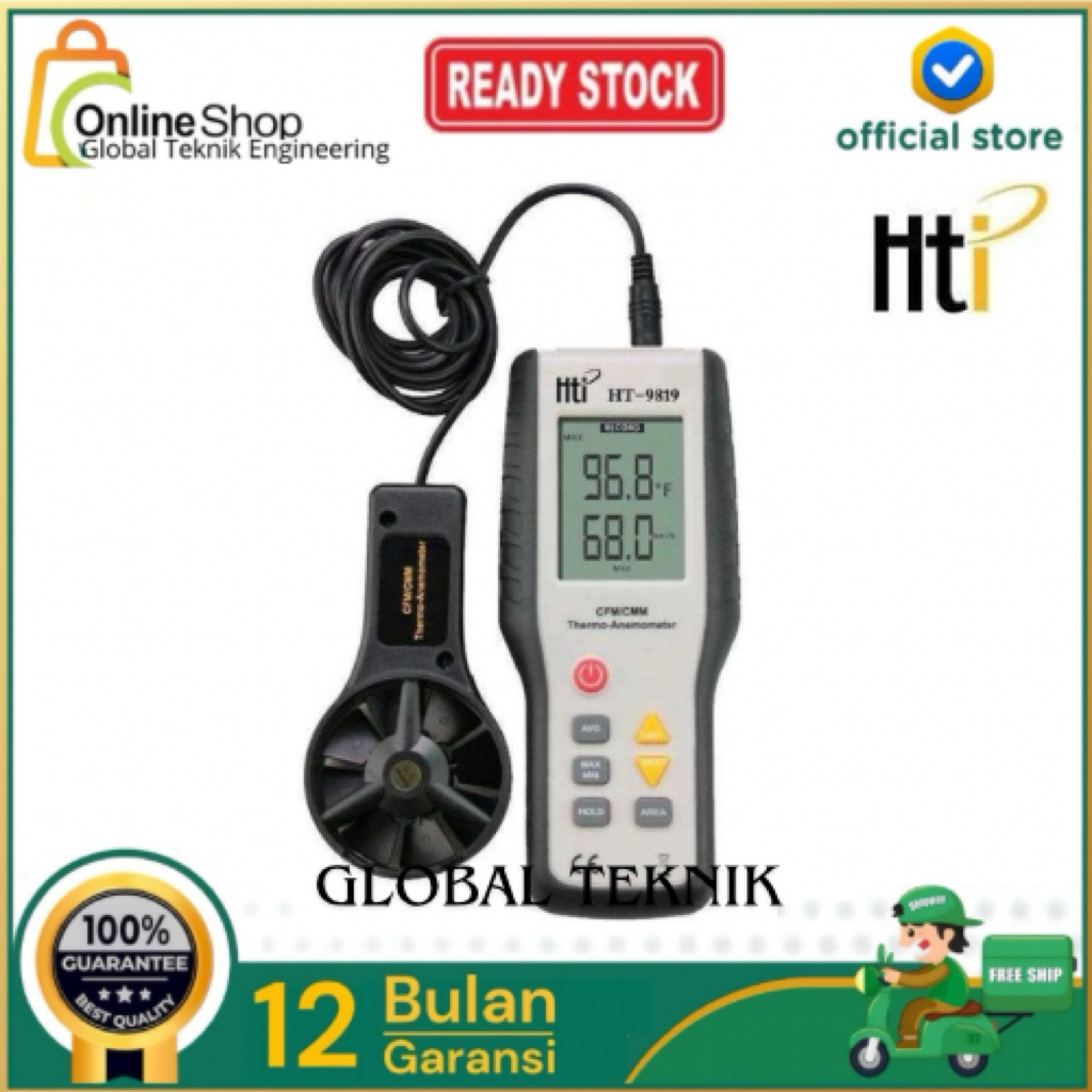 HT-9819 Detachable Anemometer with CFM/CMM function