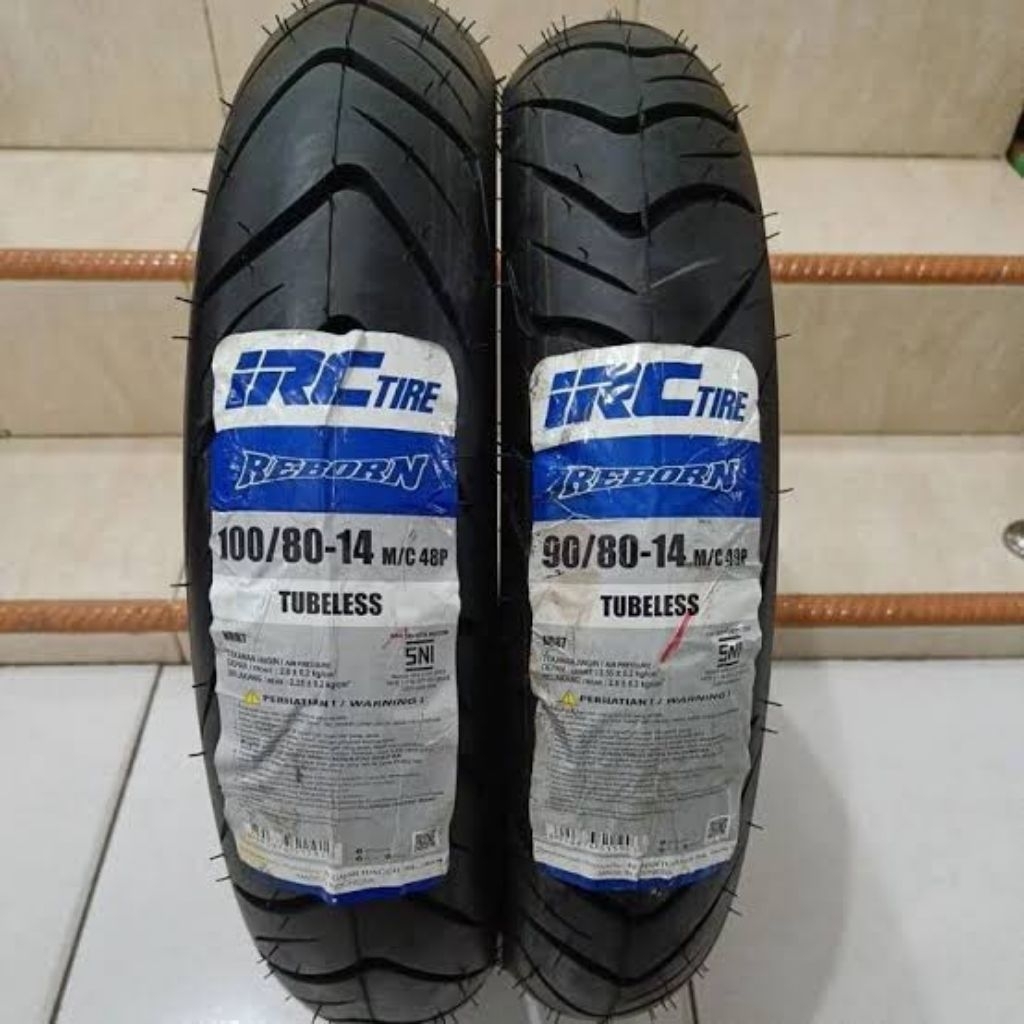 BAN LUAR IRC REBORN 90/80, 100/80 RING 14 TUBELESS