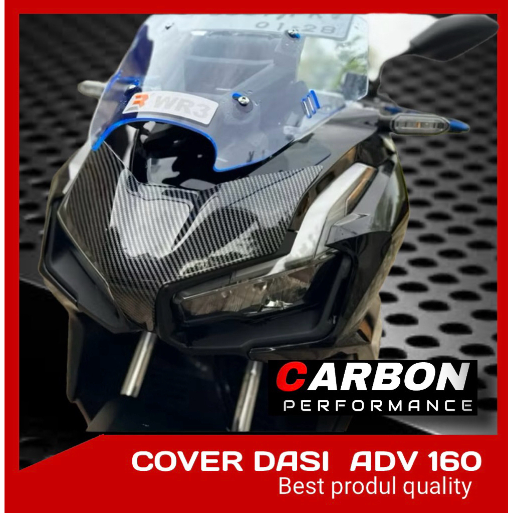 COVER DASI LAMPU DEPAN ADV 160 CARBON GLOSY Garnish lampu adv 160 carbon - variasi adv 160 - aksesor