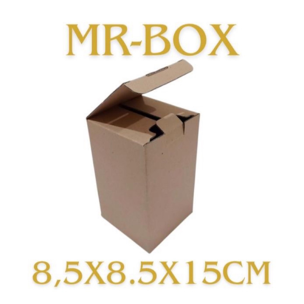 

Kardus karton polos uk. 8,5x8,5x15 cm - box kotak model DIE CUT BOTOL