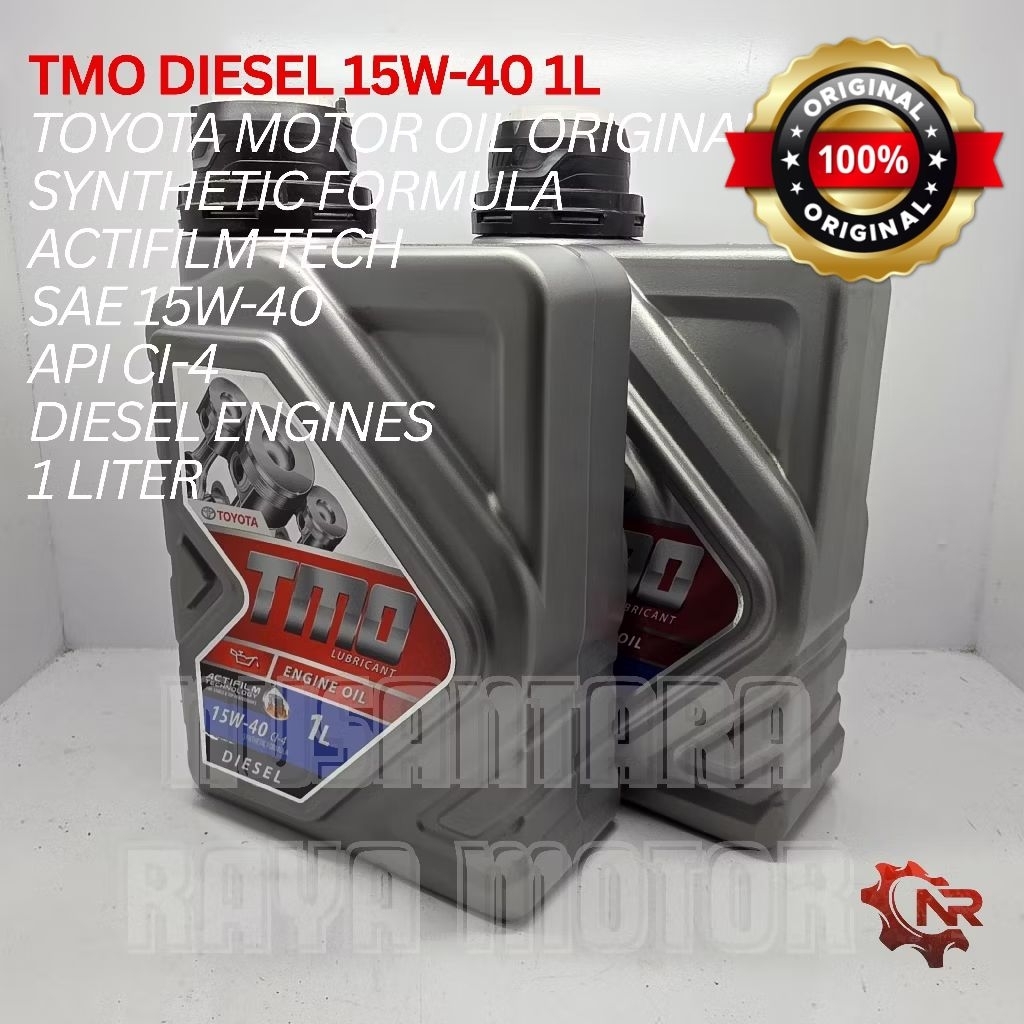 TMO TOYOTA 15W-40 CI-4 1L - Oli Mesin Mobil Diesel ORIGINAL TOYOTA 1 LITER