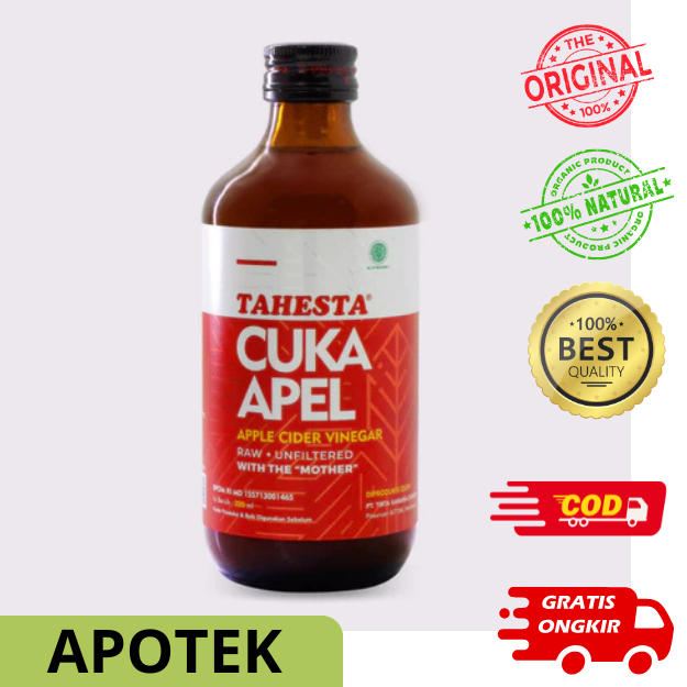 

Cuka Apel Tahesta Original 320 ml | Cuka Apel Organik untuk Diet & Detoks | Apple Cider Vinegar with Mother | Kesehatan | Detoks