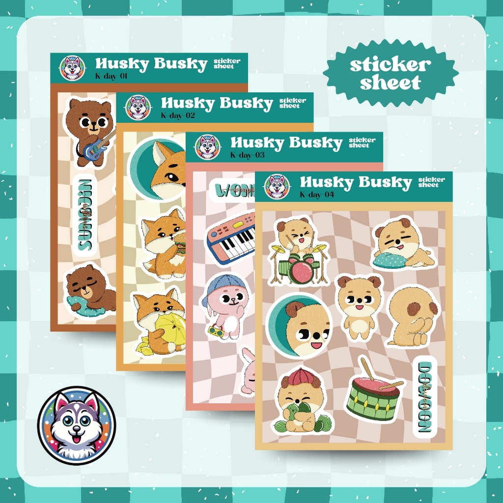 

Day6 Denimalz stiker vinyl kiss cut A6 (sticker sheet fankit dekorasi laptop hp lucu)