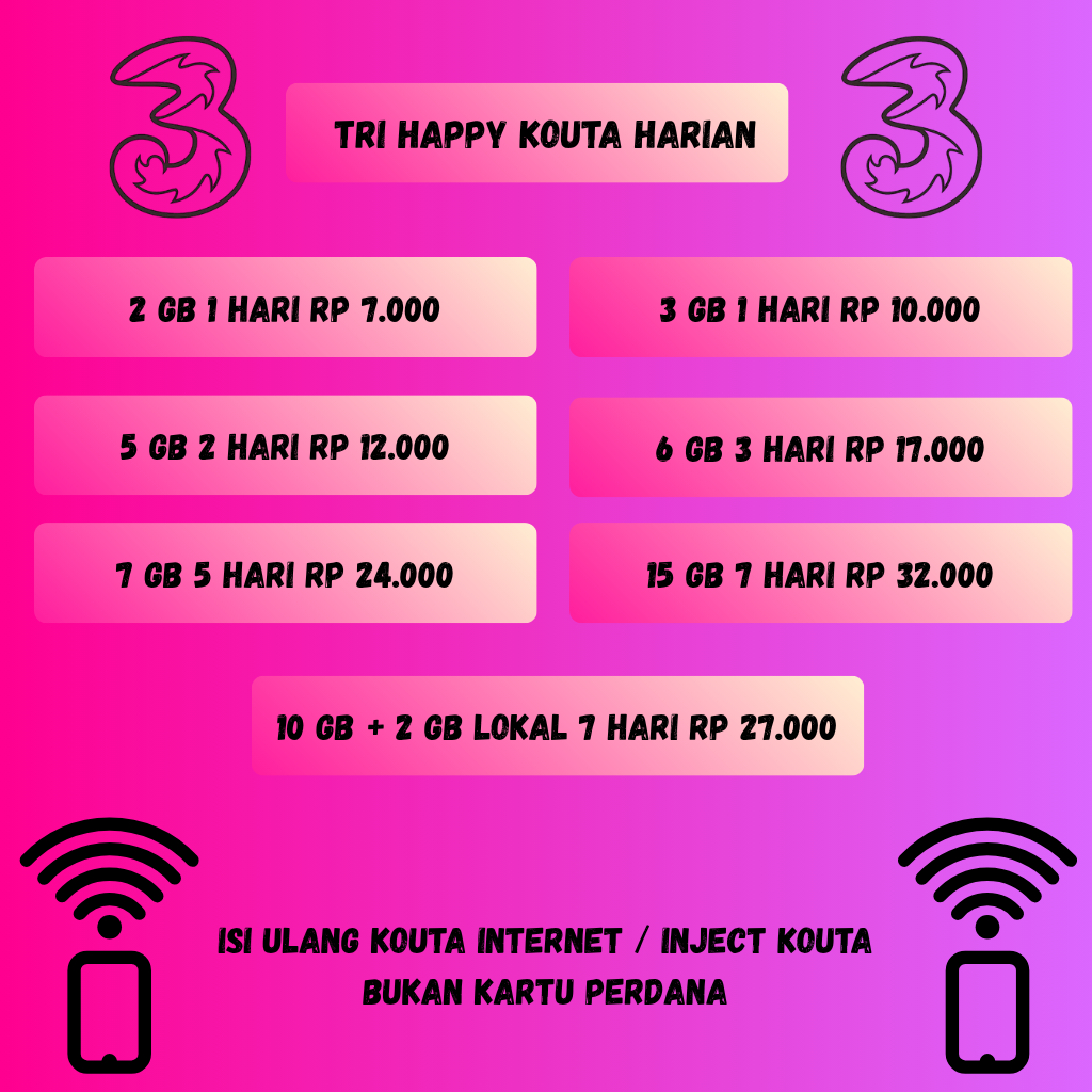 TRI HAPPY KOUTA HARIAN SUPER MURAH