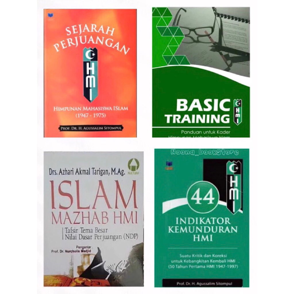 4 Buku Sejarah Perjuangan HMI, Basic Training, Islam Mazhab & 44 Indikator Kemunduran HMI