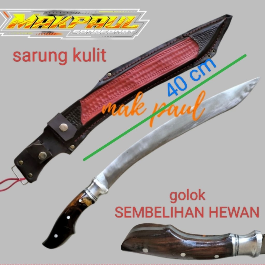 golok baja per SEMBELIHAN PREMIUM bilah 40 cm super tajam