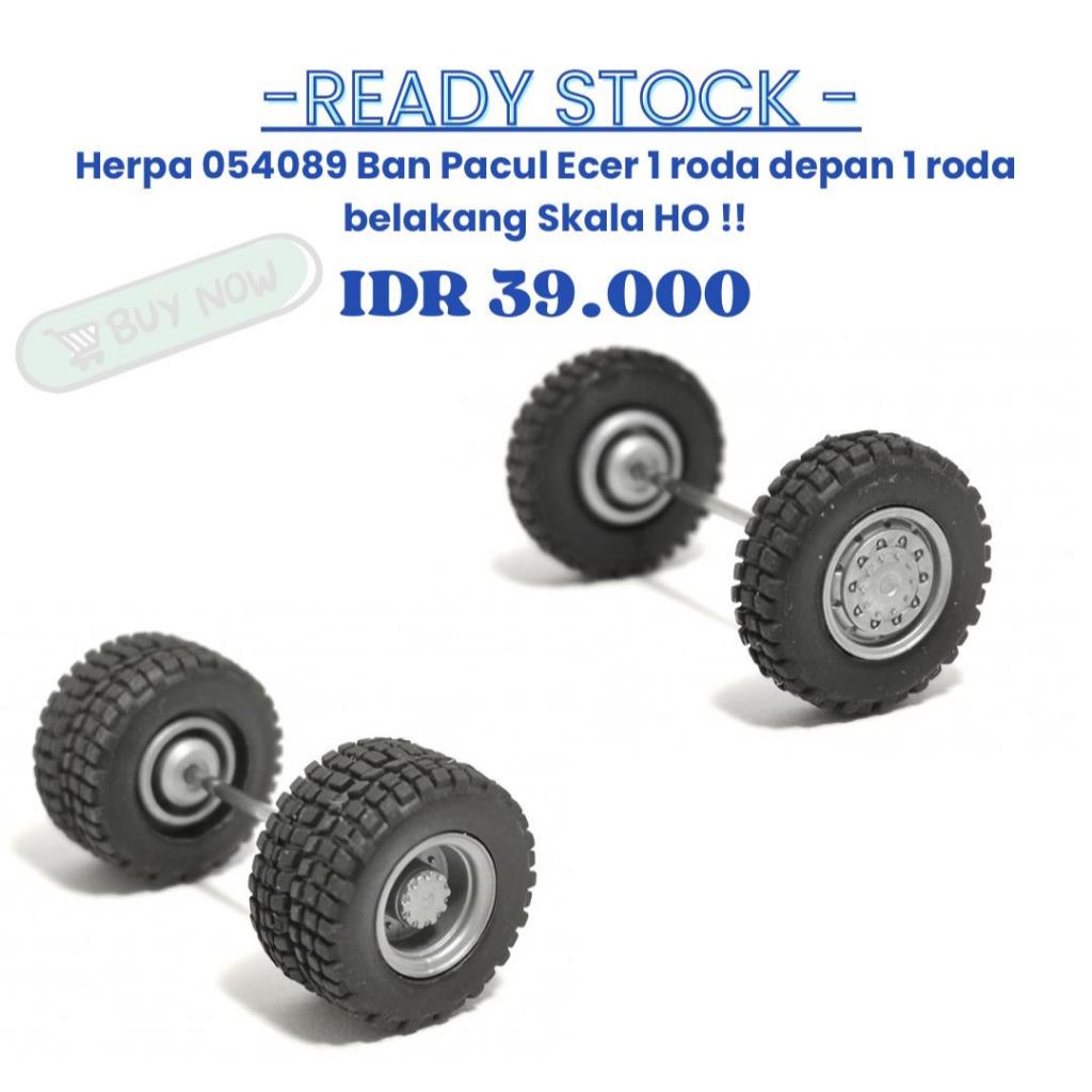 Herpa 054089 Ban Pacul Ecer 1 Roda Depan 1 Roda Belakang Skala HO