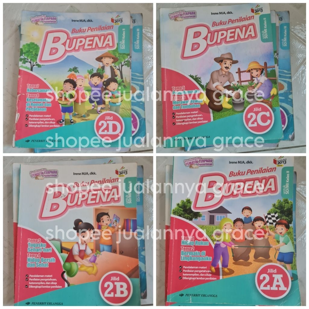 BUKU BEKAS SD KELAS 2 BUPENA 2A / BUPENA 2B / BUPENA 2C / BUPENA 2D