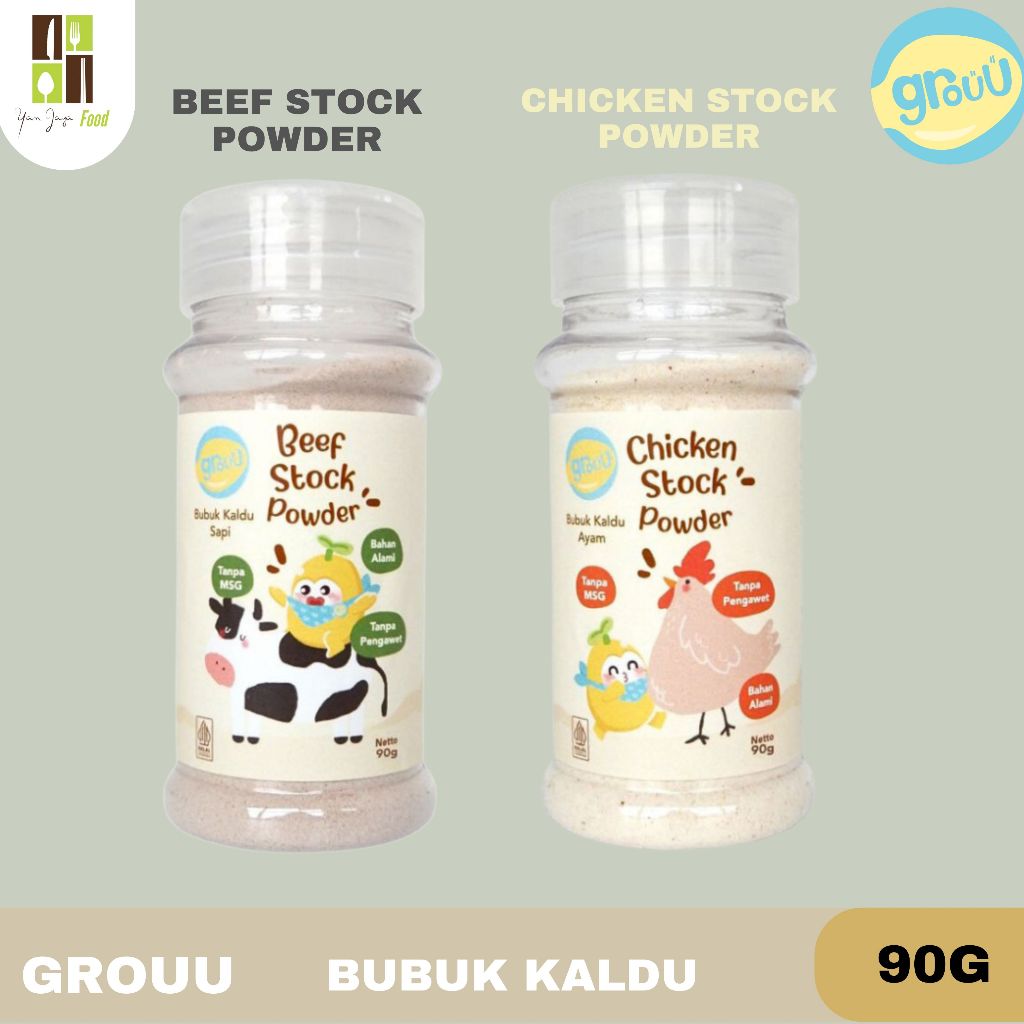 

Grouu Beef Stock Powder 90g - Bubuk Kaldu Sapi / Bumbu MPASI / Bumbu Masak / Untuk Bayi