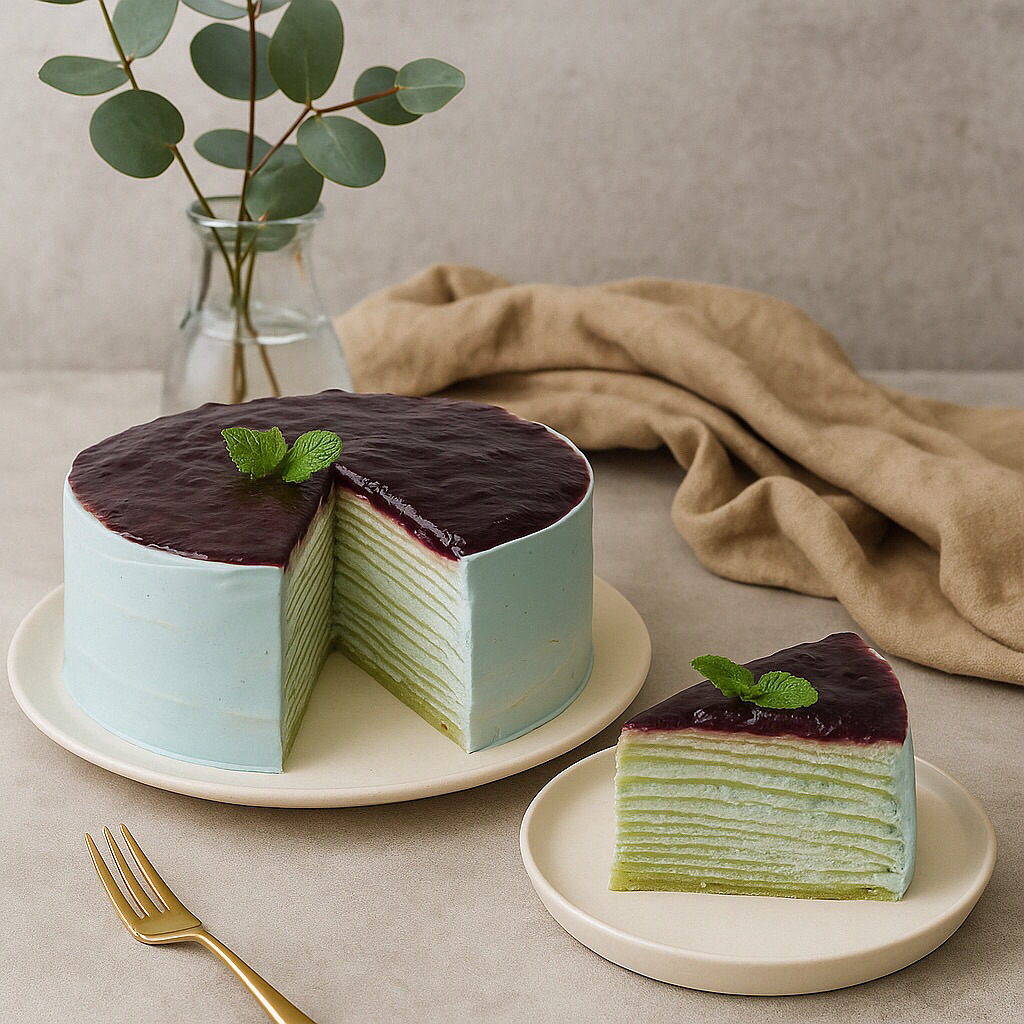 

Blueberry mille crepes SLICE