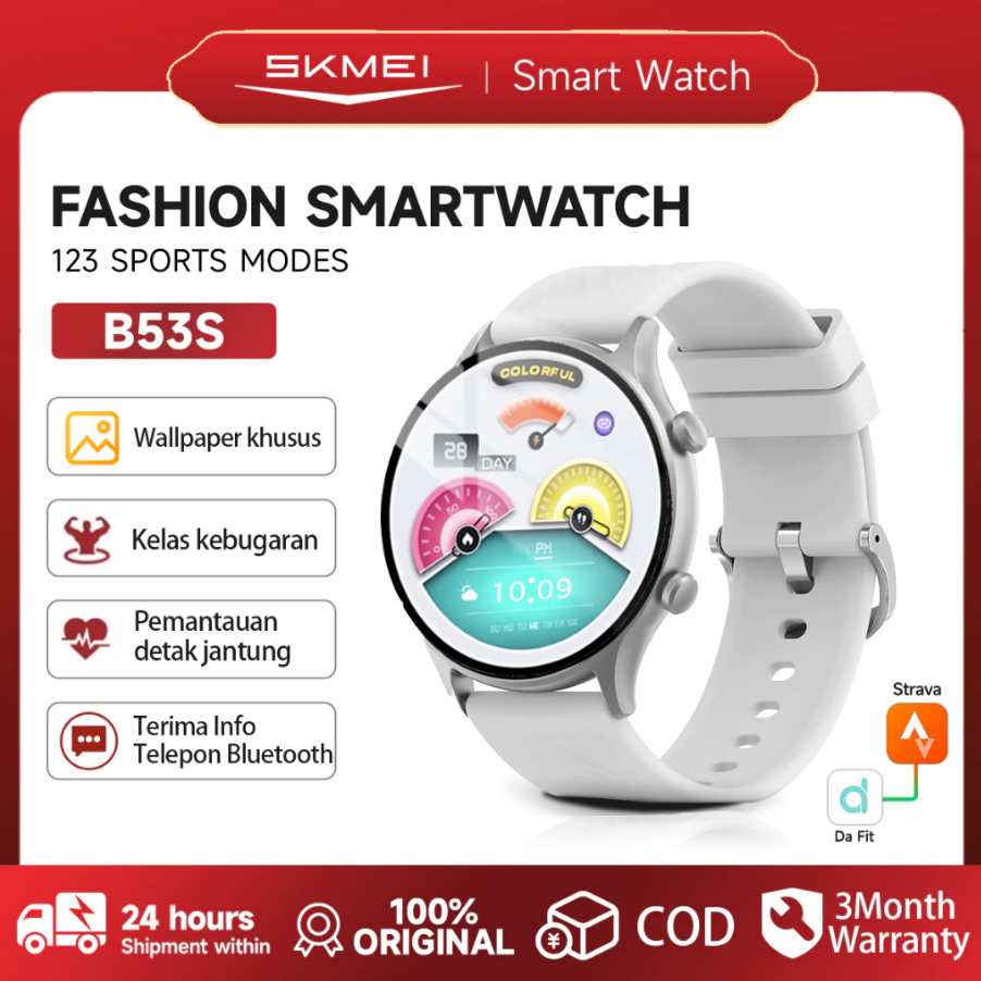 SKMEI Smartwatch B53S IP67Bukti Air Monitor Detak Jantung/Tracker Tidur/Bluetooth Call/Wallpaper Cus
