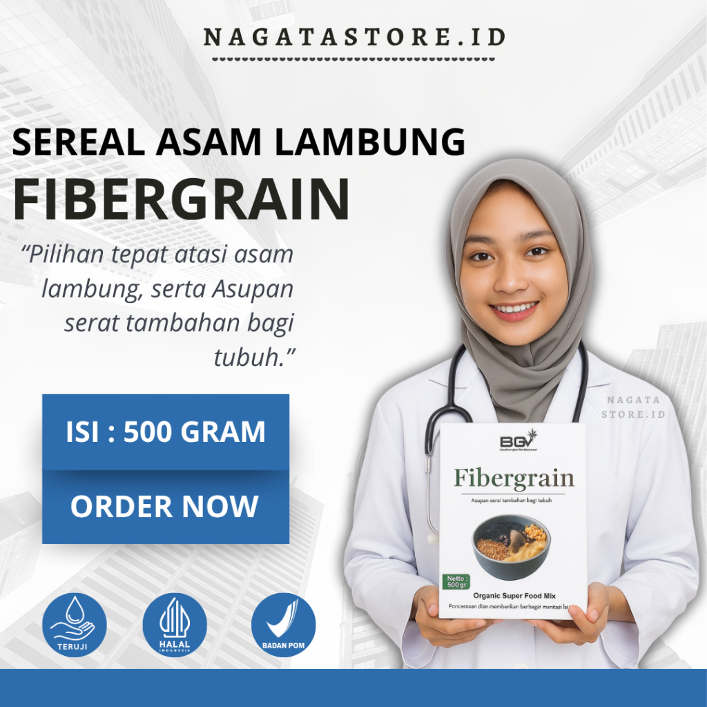 

SEREAL LAMBUNG AMPUH MENGATASI ASAM LAMBUNG GERD MAAG ISI 500GRAM-BGN FIBERGRAIN