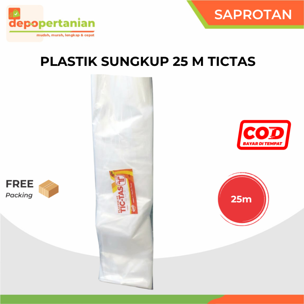 depo pertanian - PLASTIK SUNGKUP 25 M TICTAS