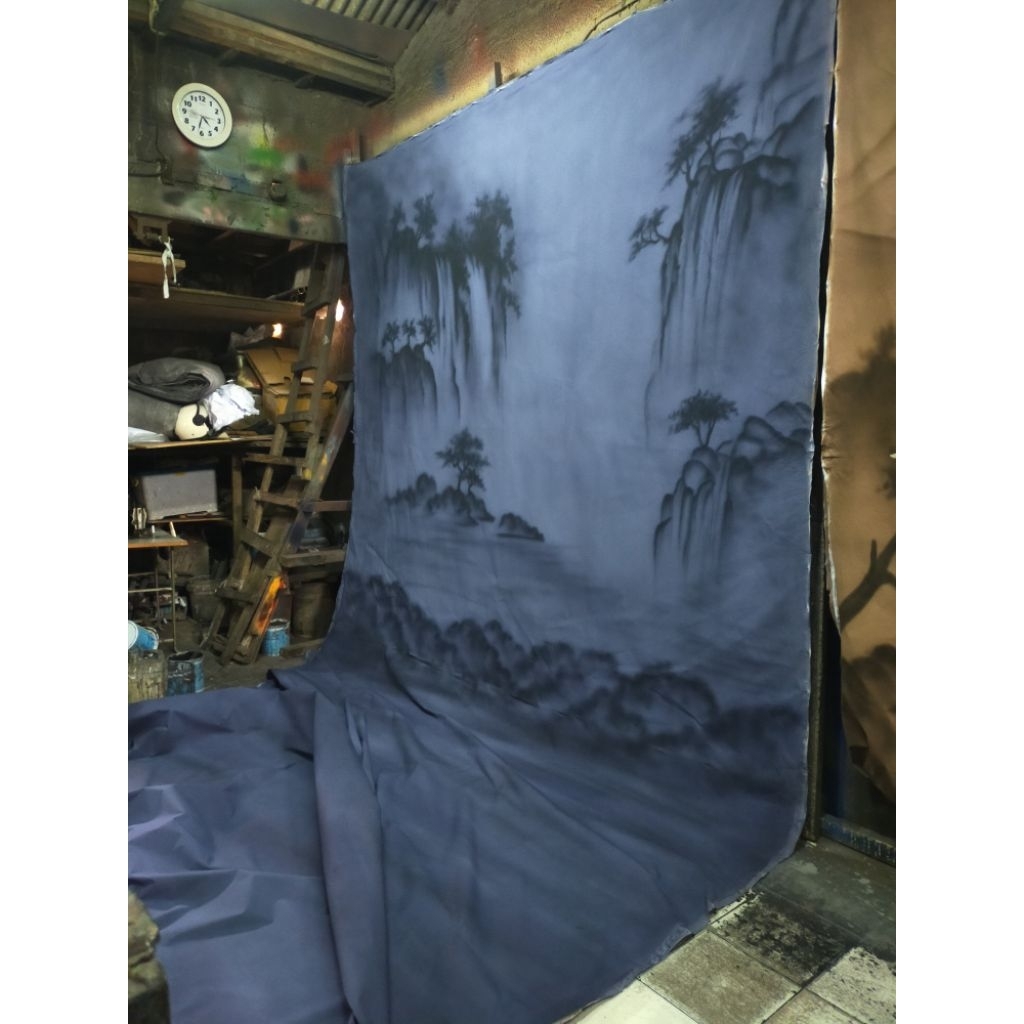 background studio foto pemandangan UK 3x6m