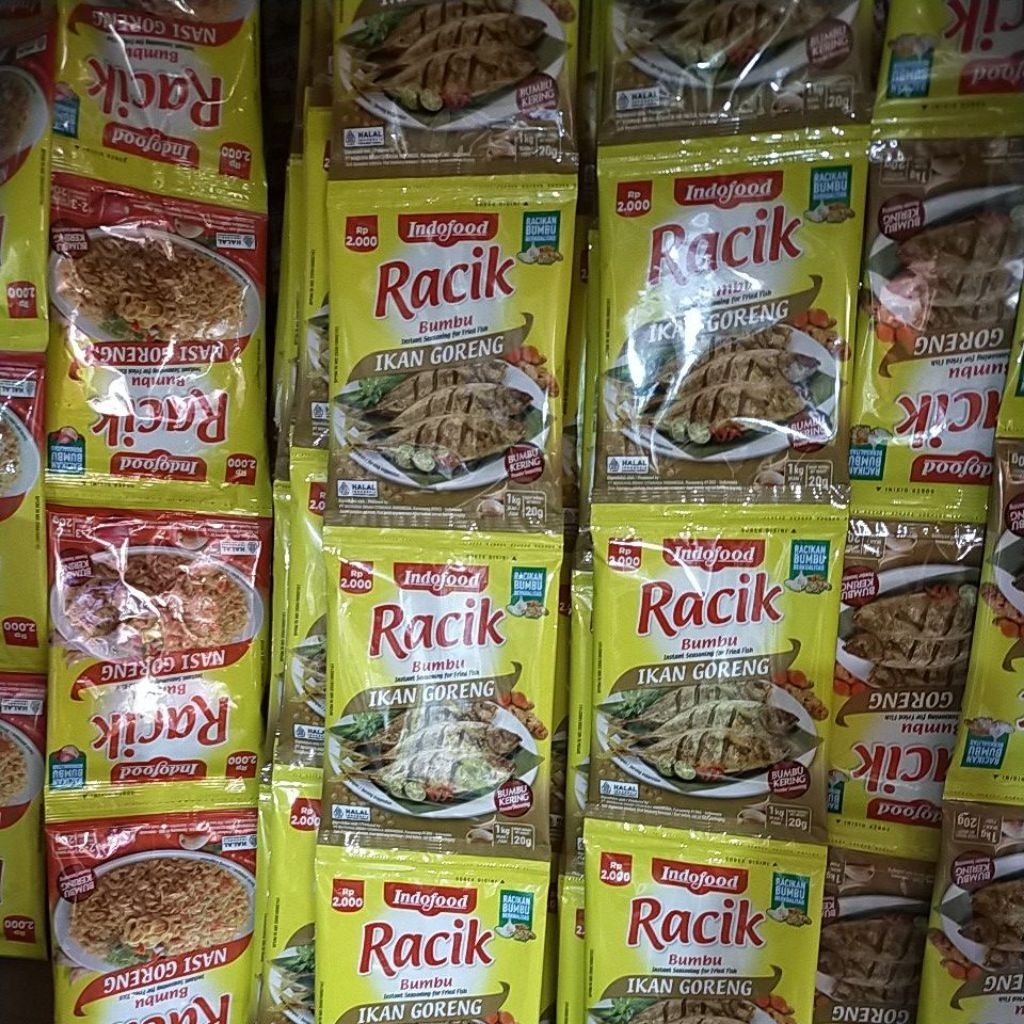 

bumbu racik Indofood bumbu kering, ikan goreng, ayam goreng, tempe, lodeh, nasi goreng, SOP, asem,