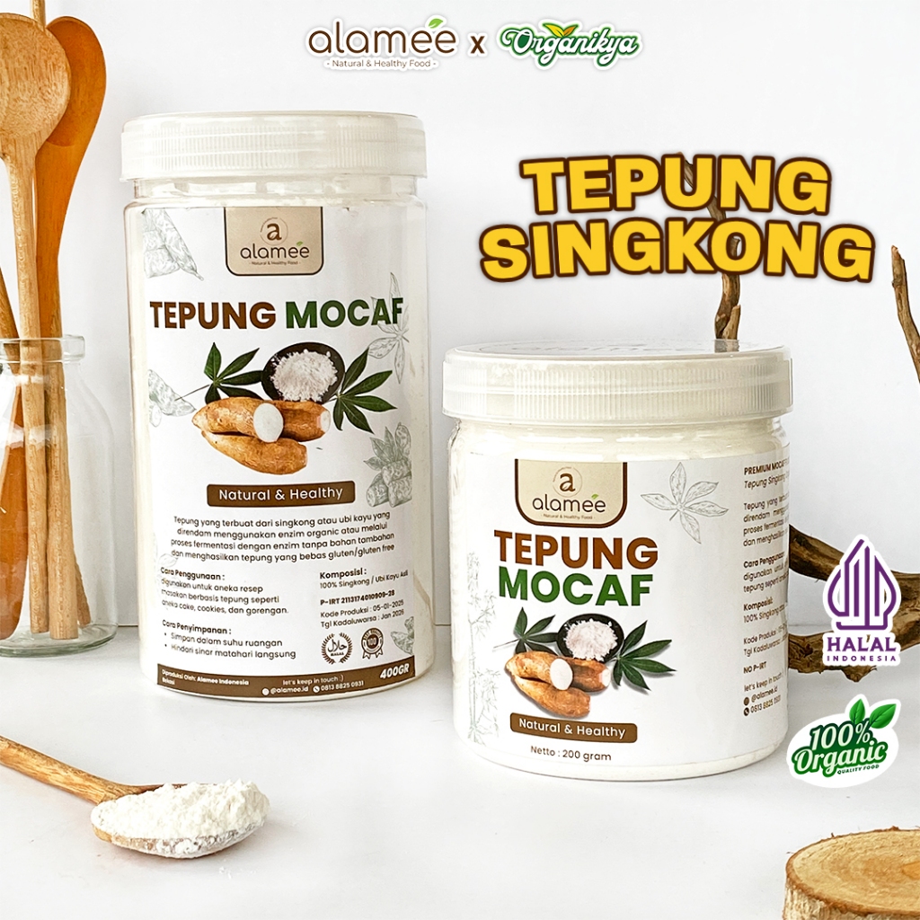 

ALAMEE Tepung Mocafine Gluten Free Tepung Singkong Sehat Rendah Gula High Fiber 400gr organikya