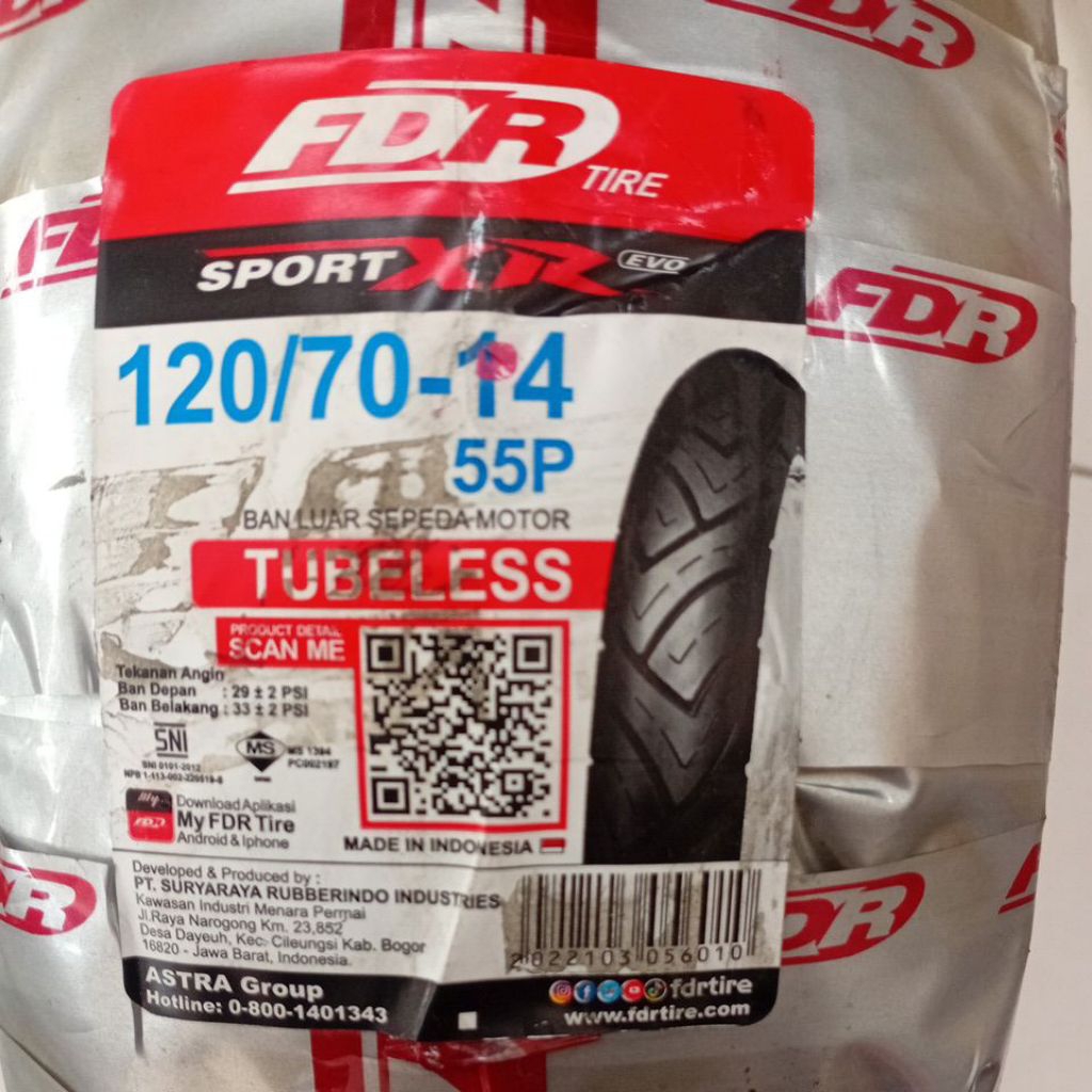 BAN LUAR 120/70-14 FDR PCX 150 VARIO 160