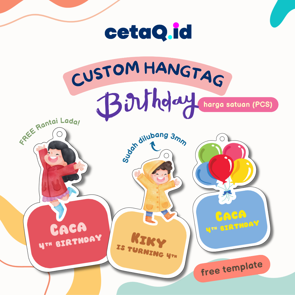 

Cetaq.id Hangtag Birthday Anak Custom Nama, Hang Tag Ulang Tahun, Tag Souvenir Ultah Unik