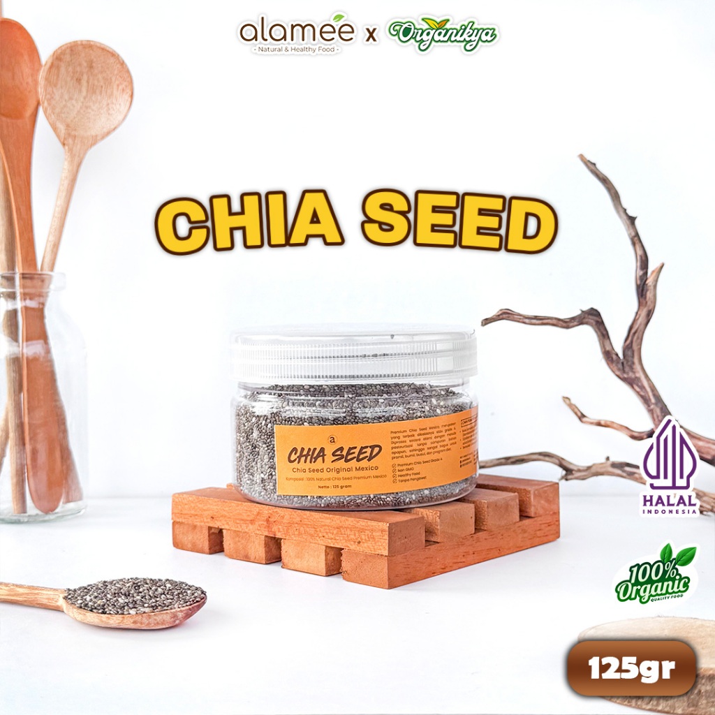

Chia seed Organik Diet Original 125 gr Biji Black Chiaseed Organic Premium Meksiko organikya