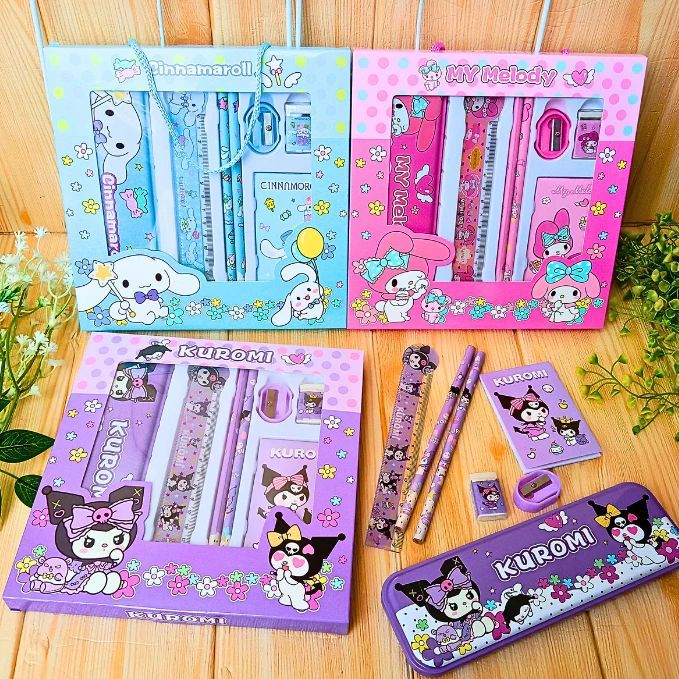 

SET ALAT TULIS PEREMPUAN ALAT TULIS BOX KUROMI MELODY CINNAMOROLL LUCU ALAT TULIS LENGKAP FREE BOX KADO ANAK PEREMPUAN