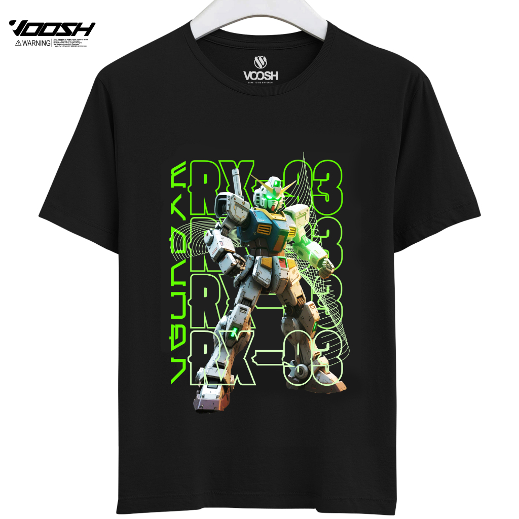 VOOSH OFFICIAL - Kaos Distro Premium Original 3D Green Gundam - DNR04