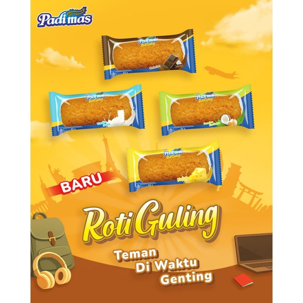 

(1 Dus/60 Pcs) ROTI GULING PADIMAS / ROTI PADIMAS GULING 1 KARTON UKURAN ROTI BESAR MURAH