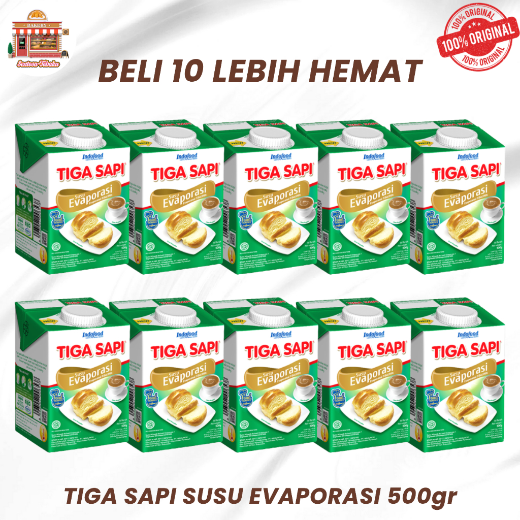 

TIGA SAPI SUSU EVAPORASI 500GR 10PCS / Evaporasi Tiga Sapi (EXP MARET 2026)