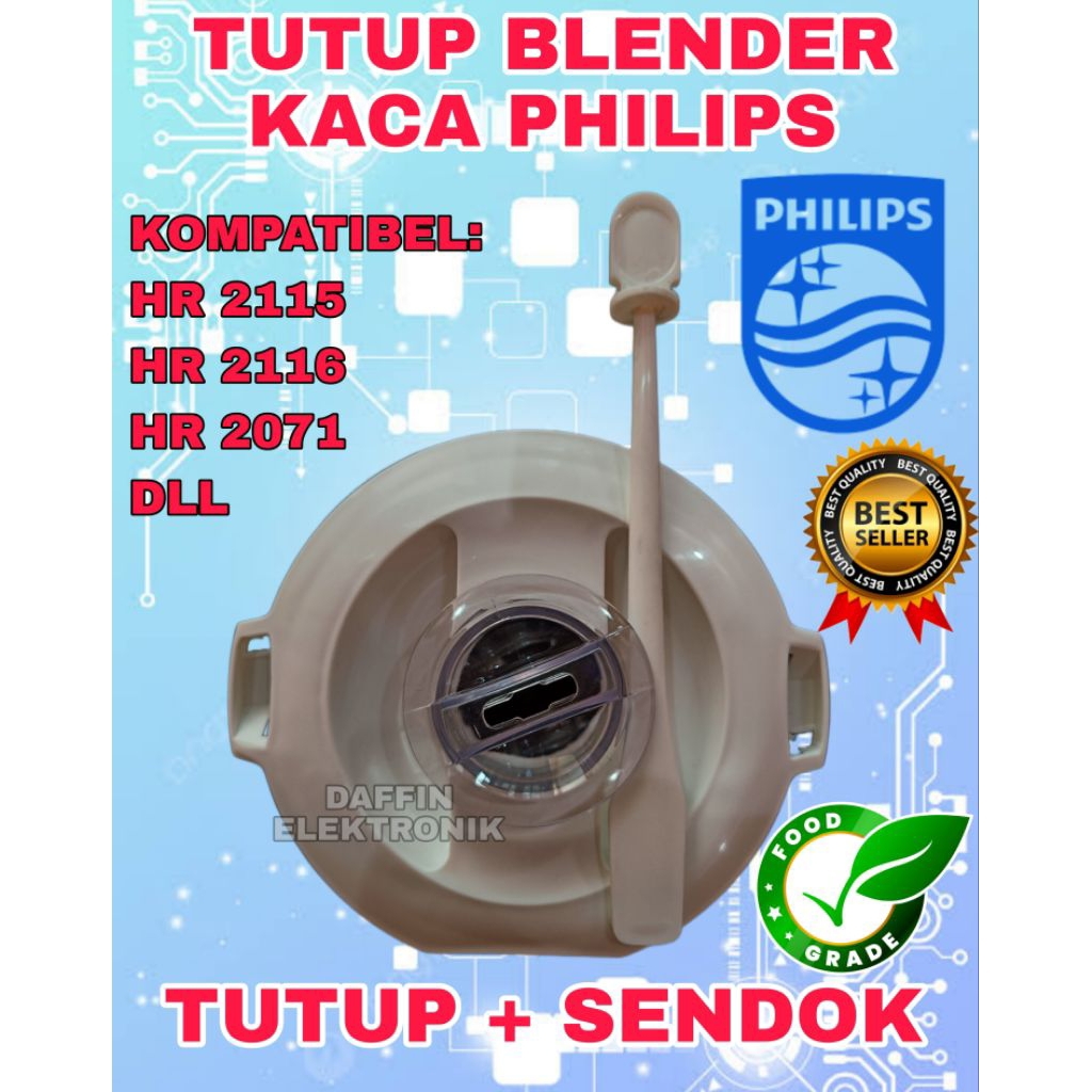TUTUP SENDOK BLENDER PHILIPS GELAS KACA | TUTUP SENDOK 1 SET BLENDER PHILIPS | GELAS KACA BLENDER PH