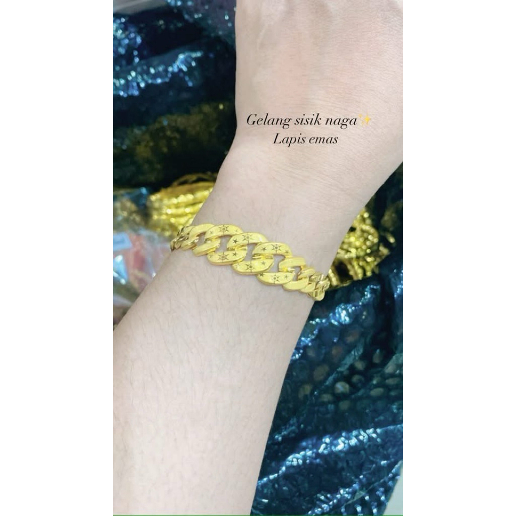 gelang sisik naga lapis emas